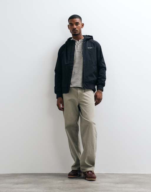 Carhartt WIP zip through water repellent Sail jacket with fleece lining in black, 3 of 5