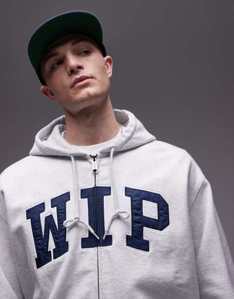 Carhartt WIP zip up hoodie in grey - view 1