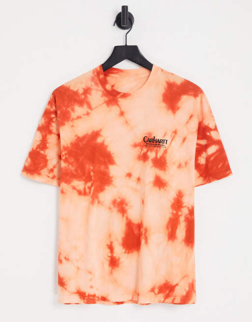 Carhartt WIP zonk tie dye t shirt in orange