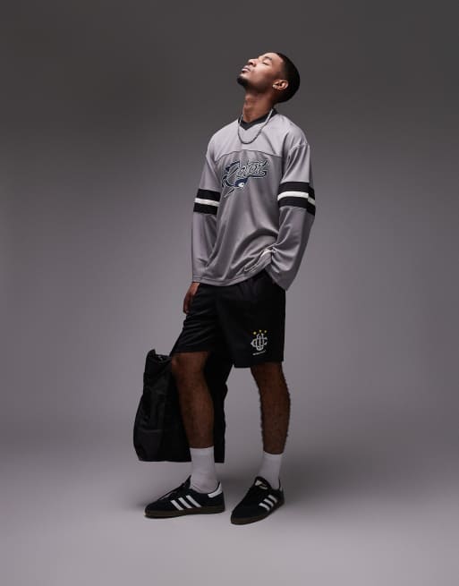 Carhartt X Hartt’s football club shorts in black, 2 of 5