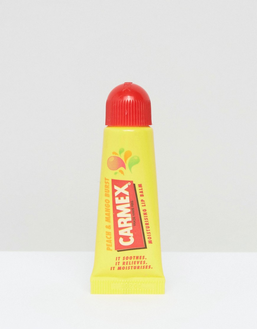 Carmex - Perzik en Mango - Hydraterende lippenbalsem in een tube-Zonder kleur
