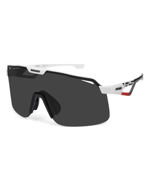 Carrera – Ducati – Maskenförmige Sonnenbrille in Weiß mit grauen Gläsern, 2 von 4
