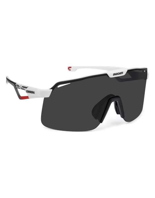 Carrera – Ducati – Maskenförmige Sonnenbrille in Weiß mit grauen Gläsern, 4 von 4