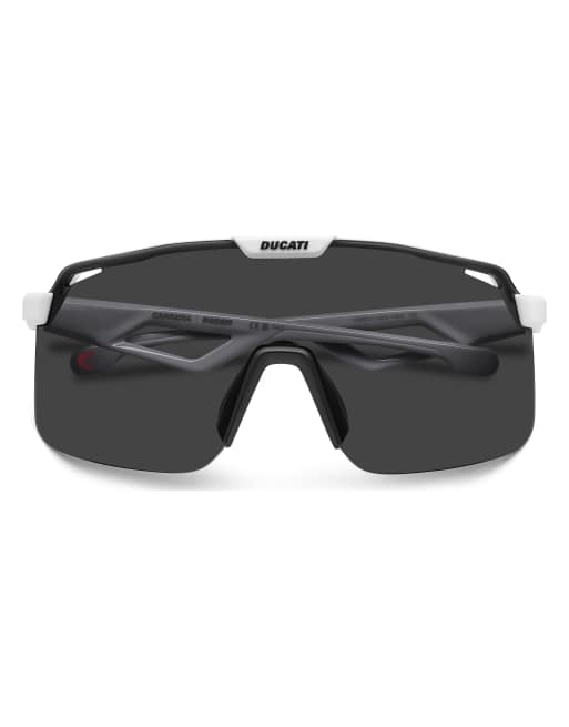 Carrera - Ducati - Masker zonnebril met grijze glazen in wit, 3 van 4