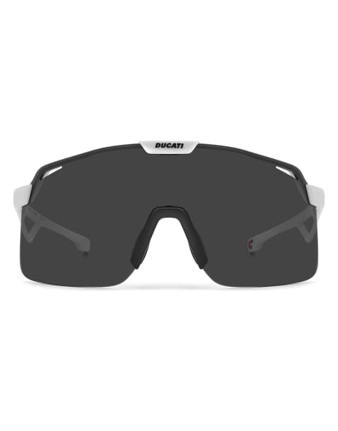 Carrera - Ducati - Masker zonnebril met wit montuur en grijze glazen - view 1