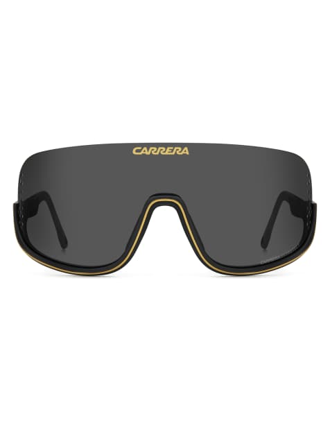 Carrera - Eyedra - Lunettes de soleil masque à verres gris - Noir - view 1