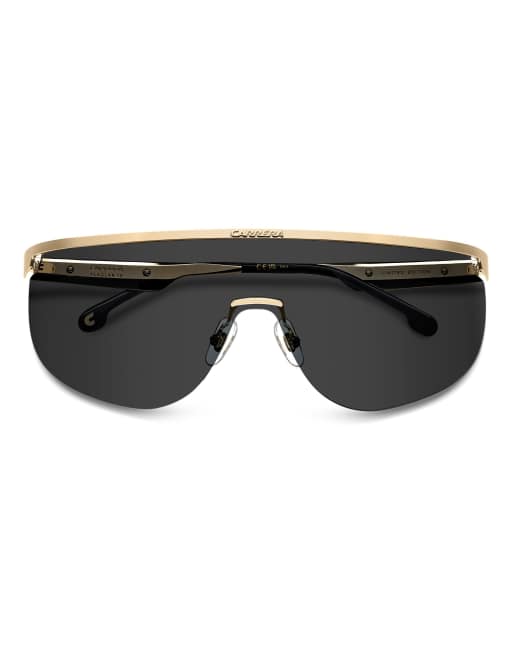 Carrera - Flaglab - Lunettes de soleil rectangulaires à verres gris - Noir, 4 de 7