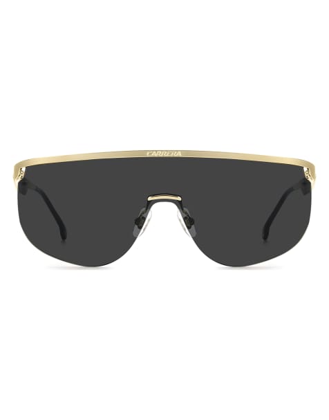 Carrera – Flaglab – Rechteckige Sonnenbrille in Schwarz mit grauen Gläsern - view 1