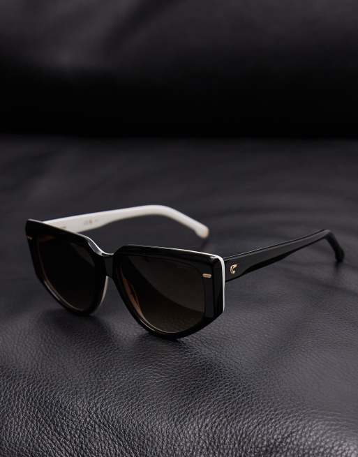 Carrera - Gafas de sol negras rectangulares con lentes marrones, 3 de 3
