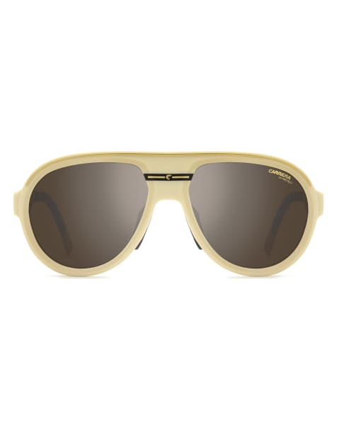 Carrera - Lunettes de soleil aviateur style sport à verres argentés - Doré - view 1