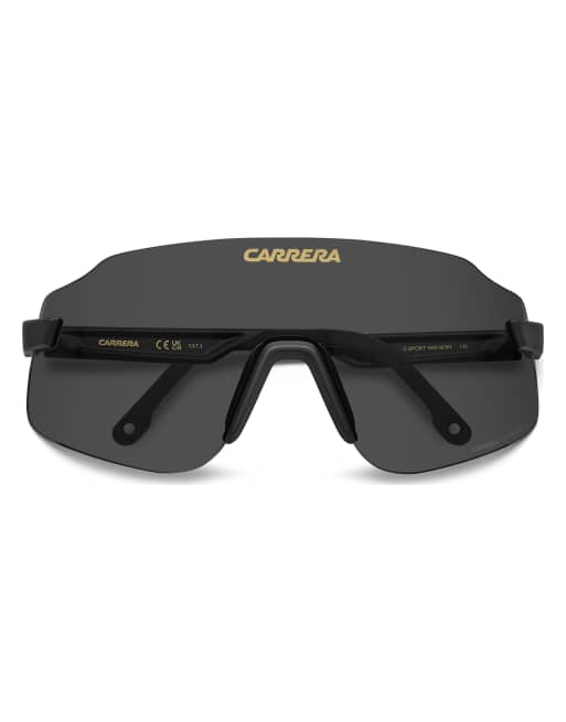 Carrera - Lunettes de soleil rectangulaires à verres gris - Noir, 3 de 4