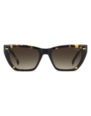 Lunettes de soleil rectangulaires à verres marron - Marron One Size