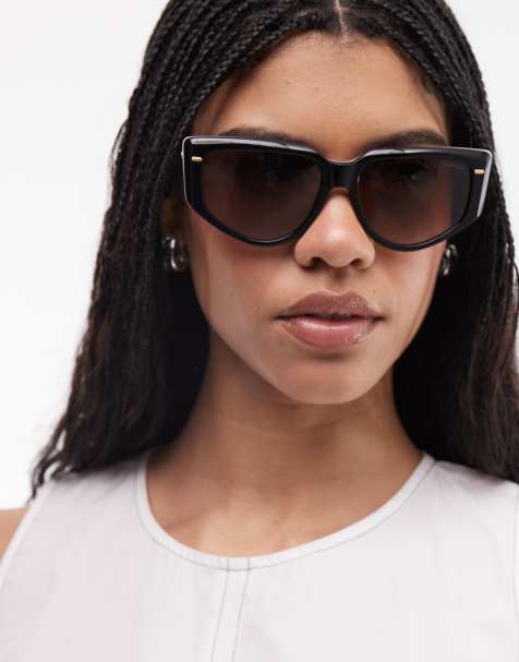 Carrera Rectangular sunglasses with brown lenses in black - BLACK - view 1
