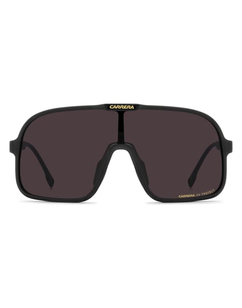 Carrera Sport mask sunglasses with mauve lenses in black - BLACK - view 1