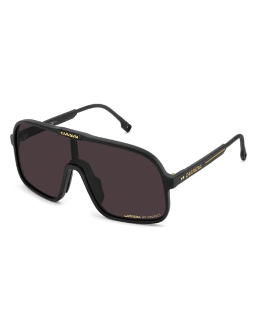 Carrera Sport mask sunglasses with mauve lenses in black - BLACK, 2 of 4