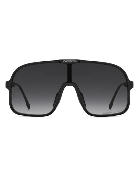 Carrera – Sport – Maskenförmige Sonnenbrille in Schwarz mit dunkelgrauen Gläsern - view 1