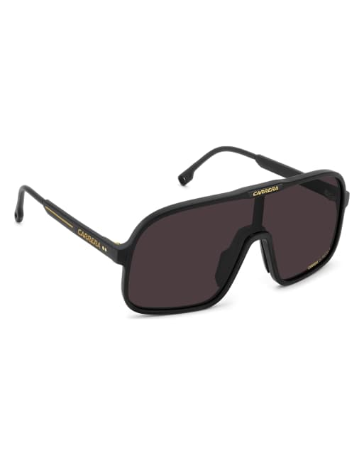 Carrera - Sport - Occhiali da sole a mascherina neri con lenti malva, 4 di 4