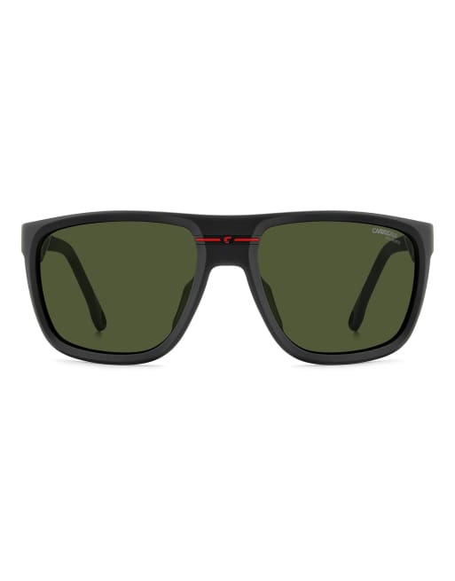 Carrera Sport - Occhiali da sole rettangolari neri con lenti verdi, 3 di 7