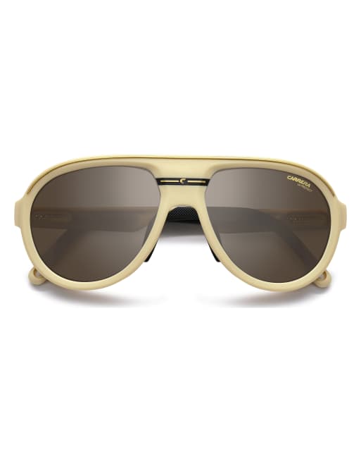 Carrera - Sport Pilot - Occhiali da sole con lenti argentate color oro, 3 di 4