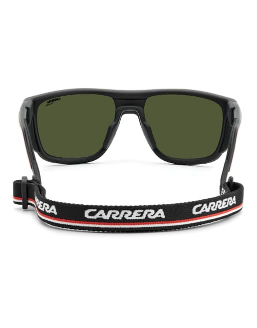 Carrera Sport rectangular sunglasses with green lenses in black - BLACK, 5 of 7