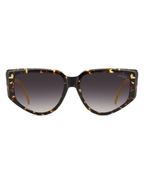 Carrera Sunglasses Rectangular sunglasses with pink lenses in brown - view 1