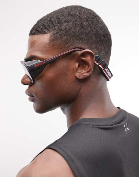 Carrera Sunglasses Sport pilot sunglasses with grey lenses in black - view 1