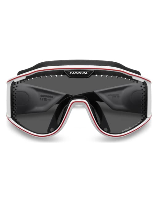 Carrera – Transforma – Maskenförmige Sonnenbrille in Weiß mit grauen Gläsern, 4 von 4