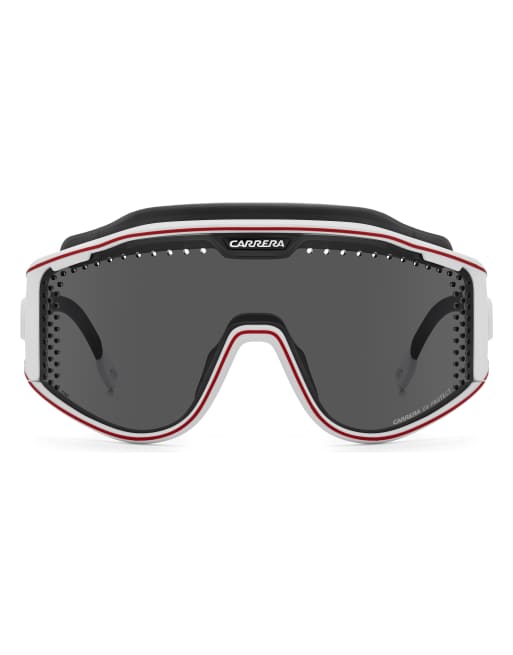 Carrera - Transforma - Occhiali da sole a mascherina bianchi con lenti grigie - WHITE, 2 di 4