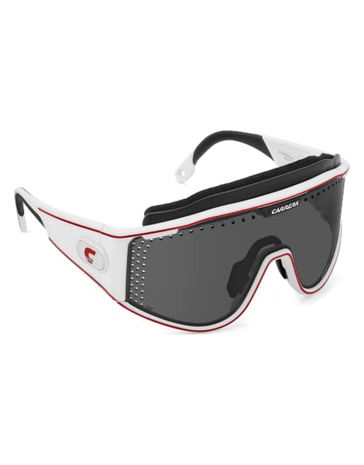 Carrera - Transforma - Occhiali da sole a mascherina bianchi con lenti grigie - WHITE, 3 di 4