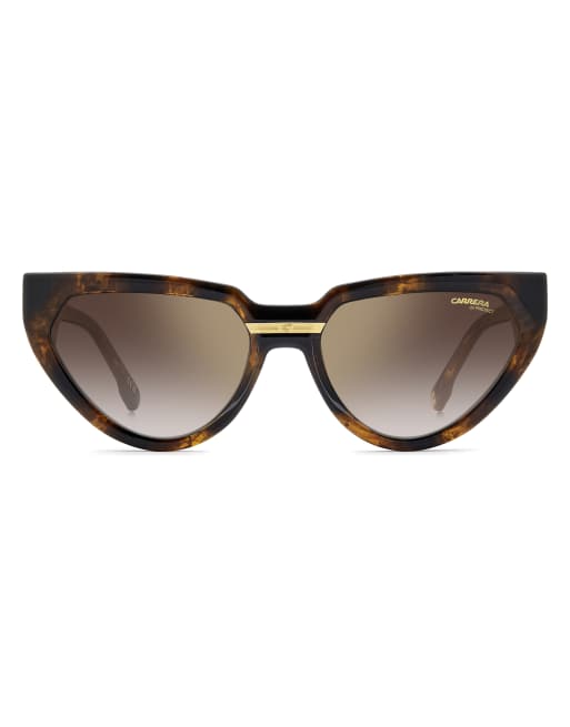 Carrera - Victory C - Gafas de sol marrones estilo ojos de gato con diseño geométrico y lentes marrones, 3 de 4
