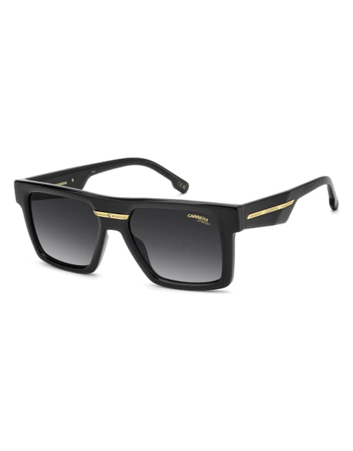 Carrera Victory c rectangular flat top sunglasses with dark grey lenses in black - BLACK, 2 of 4