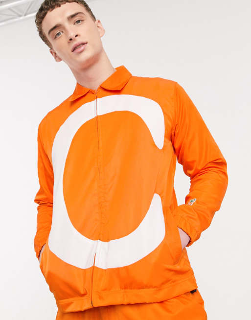 Carrots C nylon track jacket in orange ASOS