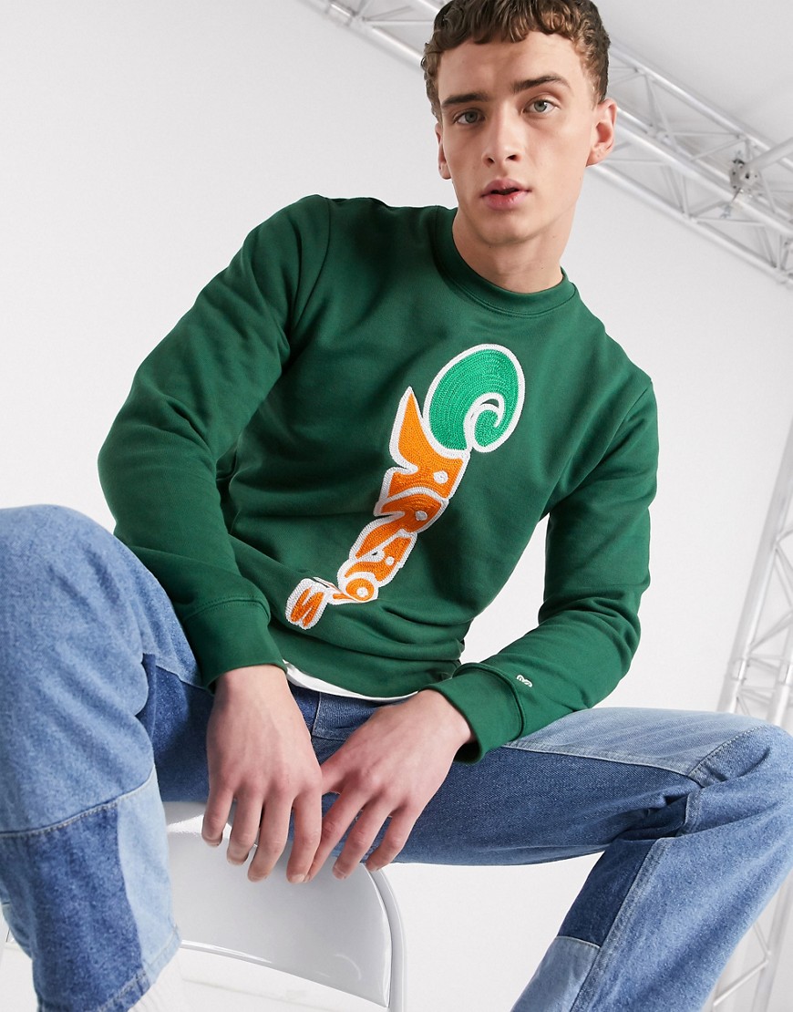 Carrots - Wordmark - Sweater met ronde hals in groen