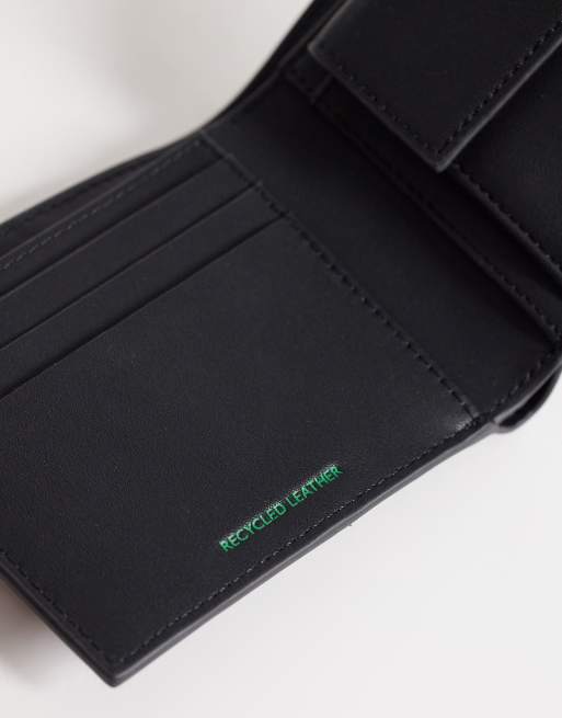 Cartera negra con bolsillo monedero y logo de cuero Heritage de Tommy Jeans, 2 de 3