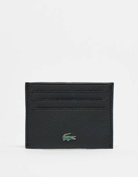Cartera negra con bolsillo monedero y logo de Lacoste - view 1