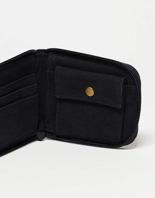 Cartera negra con cremallera en el contorno Duck Canvas de Dickies, 2 de 4