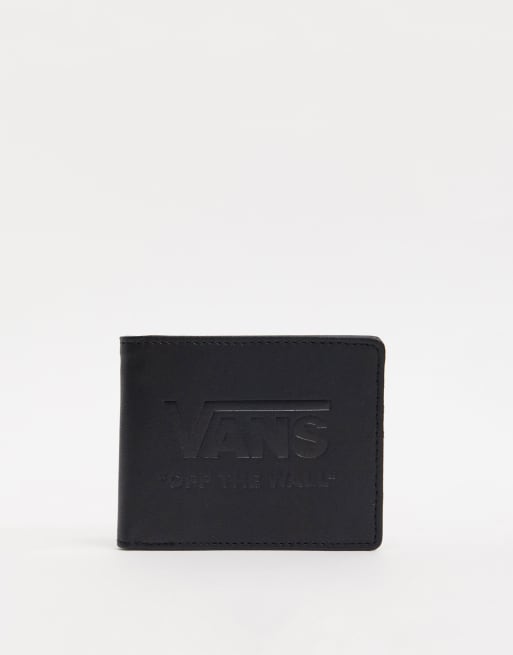 Cartera negra con logo de Vans