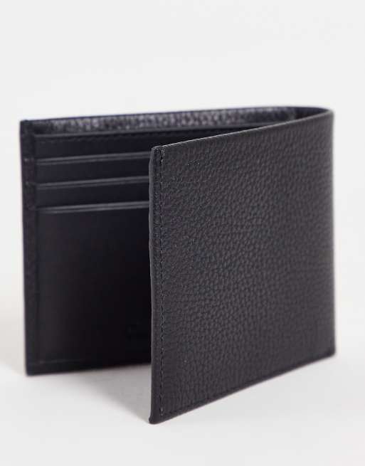 Cartera negra con logo pequeño de icono y textura granulada de Calvin Klein, 2 de 4