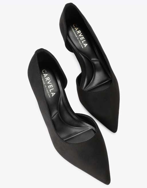 Carvela Alina d orsay heeled sandals in black, 2 of 4