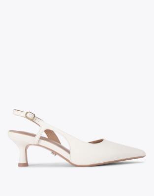  Alina sling heeled shoes in bone