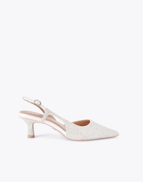 Carvela Alina sling heeled shoes in white - view 1