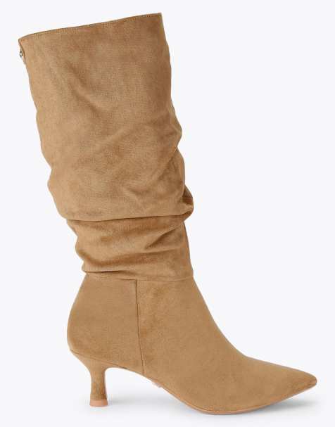 Carvela Alina slouch boot knee boots in tan - view 1