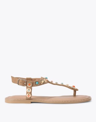  Amalfi t bar sandal flat sandals in camel