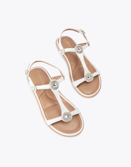 Carvela Amalia sandal flat sandals in white, 2 of 4