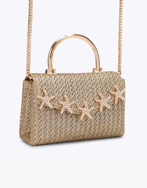 Carvela Amara top handle cross body in gold, 2 of 4