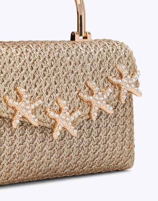 Carvela Amara top handle cross body in gold, 4 of 4