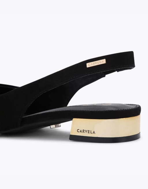 Carvela Amelia flat sandals in black, 3 of 4