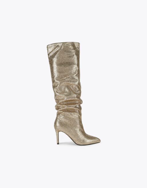 Carvela Amore knee boots in bronze