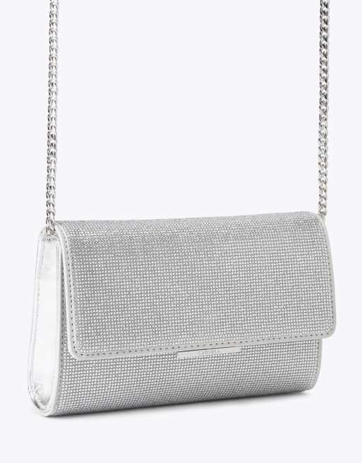 Carvela Anna bag clutch in silver, 2 of 4