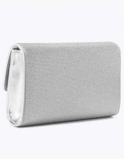 Carvela Anna bag clutch in silver, 3 of 4